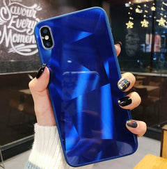 Colorful 3D Diamond Mirror Phone Case for Couples