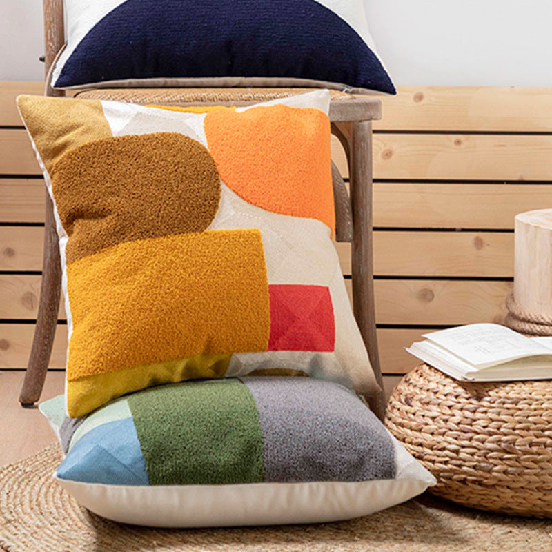 Embroidered Cotton Canvas Towel Pillowcase
