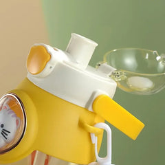 Cute Summer Water Bottle with Straw for Students 7.08"