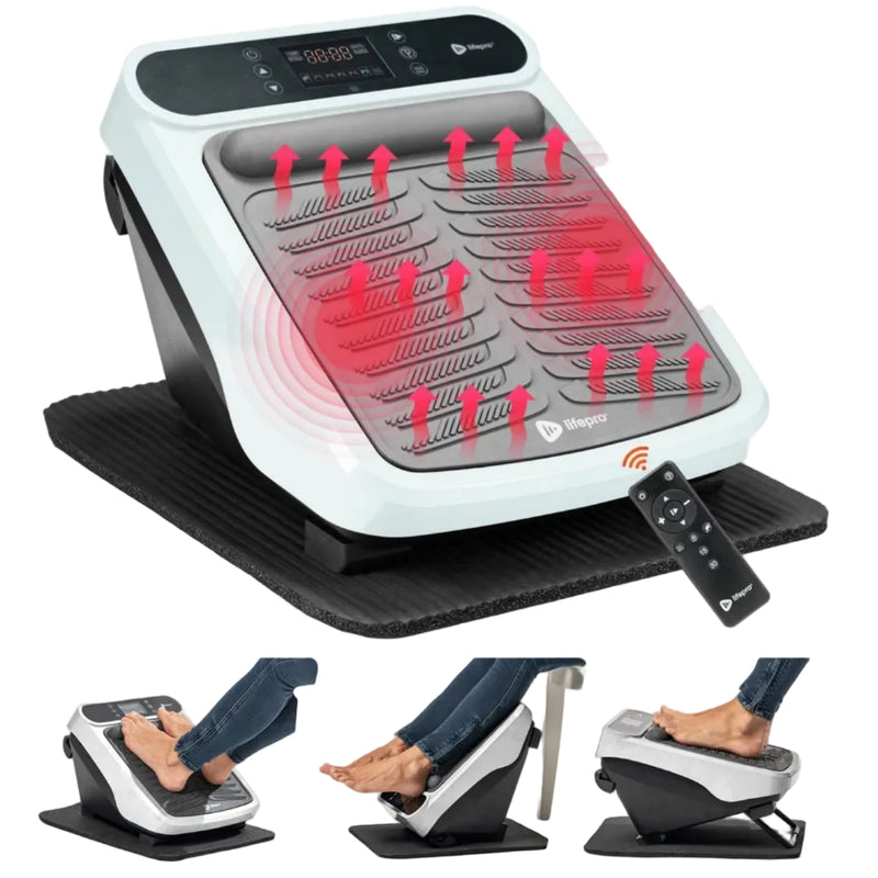 LifePro Foot Massager for Relaxing Calf & Foot Therapy - Vibrating Foot Massage Circulation Machine for Legs and Feet with Heat Combo -Under Desk Foot Massager for Pain Relief and Circulation of Blood